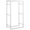 vidaXL Suporte para lenha 50x28x94 cm a&ccedil;o inoxid&aacute;vel
