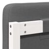 vidaXL Cabeceira estofada com cabeceira Branco e Cinza Claro 160 cm