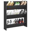 vidaXL Sapateira de parede 80x18x90 cm contraplacado cinzento
