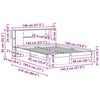 vidaXL Estrutura de Cama com Cabeceira com Armazenamento Marrom Cera