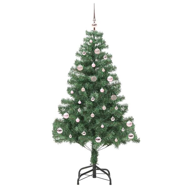 vidaXL &Aacute;rvore de Natal com 150 LEDs com suporte Verde 150 cm PVC
