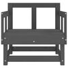 vidaXL Cadeiras de jardim 2 pcs madeira de pinho maciça cinzento