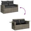 vidaXL 5 pcs conjunto sof&aacute;s de jardim c/ almofad&otilde;es vime PE cinzento