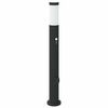 vidaXL Lumin&aacute;ria de poste com sensor e tomada, 80 cm, a&ccedil;o inoxid&aacute;vel, IP44