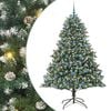 vidaXL &Aacute;rvore de Natal Artificial Verde 210 cm PVC, Pl&aacute;stico e A&ccedil;o