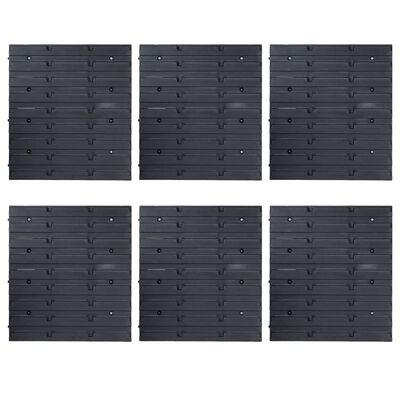 vidaXL 103 pcs kit caixas arrumação c/ painéis parede vermelho e preto