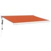vidaXL Toldo retr&aacute;til 3,5x2,5 m tecido e alum&iacute;nio laranja e castanho