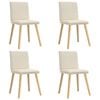 vidaXL Cadeiras de jantar 4 pcs linho
