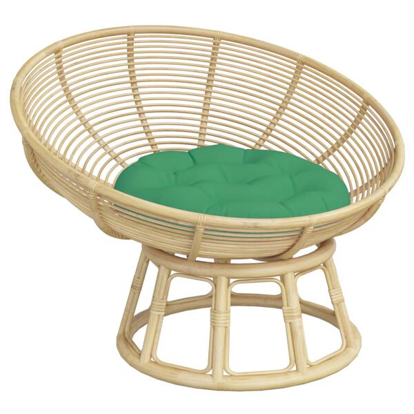 vidaXL Almofad&atilde;o redondo &Oslash; 60 x11 cm tecido oxford verde