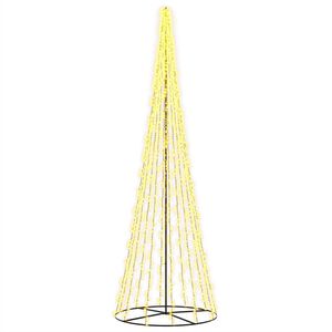 vidaXL &Aacute;rvore de Natal LED 485 cm 3000 LED Branco quente A&ccedil;o Preto