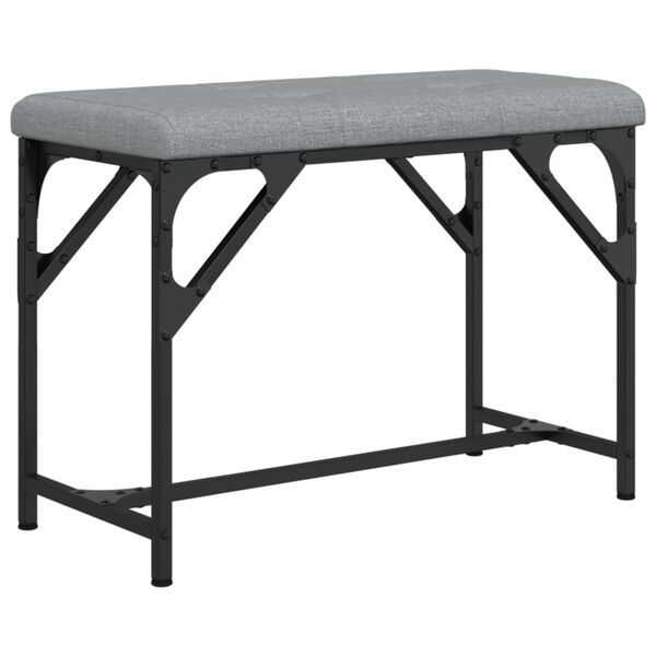 vidaXL Banco de jantar 62x32x45 cm a&ccedil;o e tecido cinzento-claro