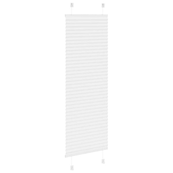 vidaXL Branco Plissada Cega 40x150 cm Largura Tecido 39,4 cm Poli&eacute;ster