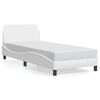 vidaXL Estrutura de cama Dover couro artificial 80x200cm branco
