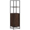 vidaXL Arm&aacute;rio alto 35,5x35x139 cm madeira e metal carvalho castanho