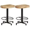 vidaXL Bancos de bar 2 pcs 52 cm madeira de mangueira maci&ccedil;a