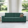 vidaXL Sof&aacute; de 3 lugares 220x78x84 cm veludo verde-escuro