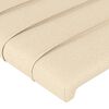 vidaXL Cabeceira Creme 80x5x118/128 cm Tecido