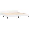 vidaXL Estrutura cama c/ cabeceira couro artificial 200x200 cm branco