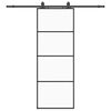 vidaXL Porta deslizante c/ conj. ferragens 76x205cm vidro ESG preto