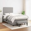 vidaXL Cama boxspring com colch&atilde;o 120x190 cm tecido cinzento-claro