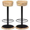 vidaXL Cadeiras de bar 2 pcs madeira de mangueira maci&ccedil;a