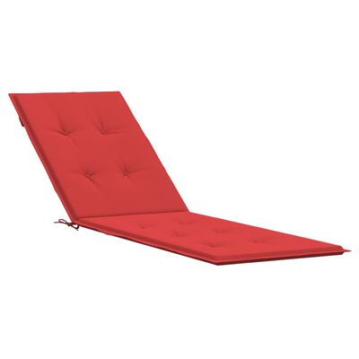 vidaXL Almofadão para cadeira de terraço (75+105)x50x3cm vermelho