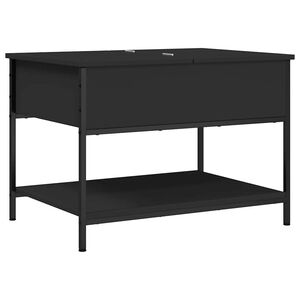 vidaXL Mesa de centro 70x50x50 cm derivados de madeira/metal preto