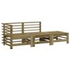 vidaXL 3 pcs conjunto lounge de jardim madeira de pinho impregnada
