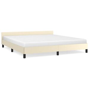 vidaXL Estrutura cama c/ cabeceira sem colch&atilde;o 180x200 cm creme