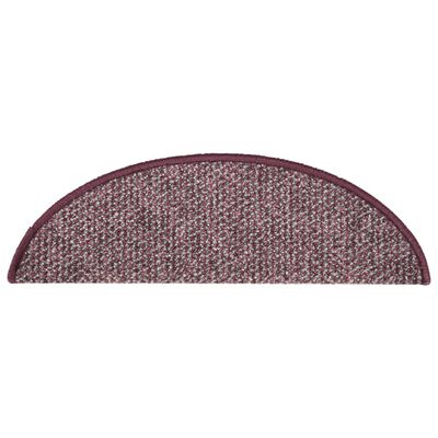 vidaXL Tapete/carpete para degraus 15 pcs 65x21x4 cm roxo