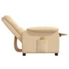 vidaXL Poltrona elevat&oacute;ria de massagens tecido de microfibra cor creme