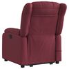 vidaXL Poltrona de massagens reclin. elevatória tecido vermelho tinto