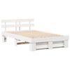 vidaXL Estrutura da Cama com cabeceira Branco 135 x 190 cm