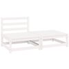 vidaXL 2 pcs conjunto lounge de jardim pinho maci&ccedil;o branco