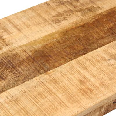 vidaXL Banco 110 cm madeira de mangueira áspera maciça e aço