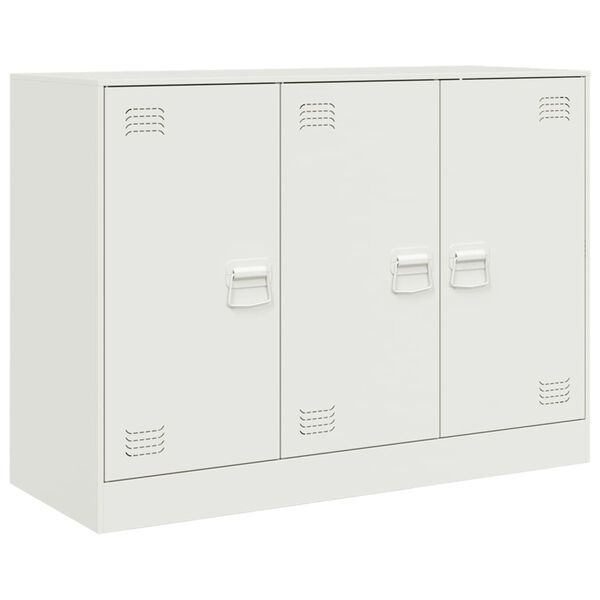 vidaXL Aparador 99x39x73 cm aço branco