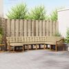 vidaXL Conjunto de Sof&aacute;s para Exterior 8 pcs Natural e Bege