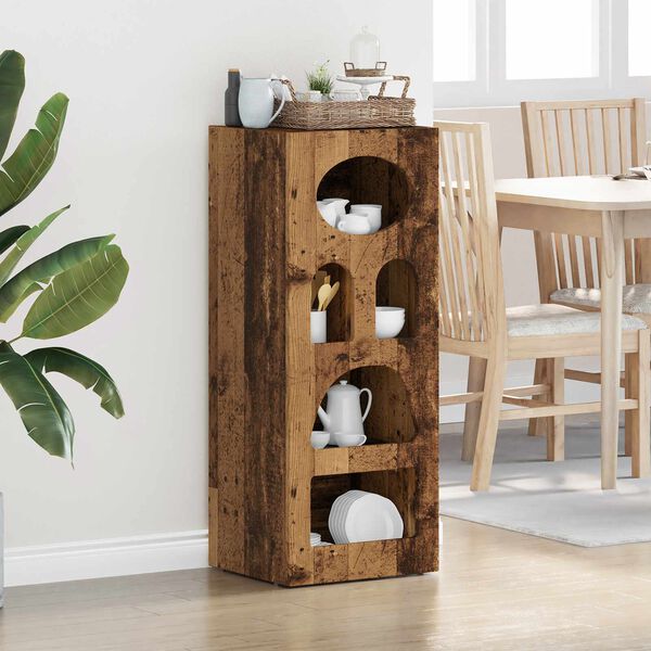 vidaXL Buffet Madeira antiga 40 x 35 x 100,5 cm Madeira processada