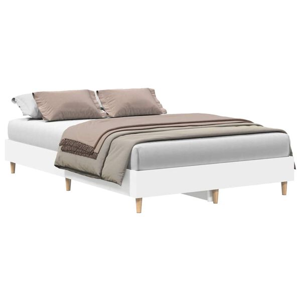 vidaXL Estrutura de cama sem colch&atilde;o 140x190 cm branco