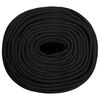 vidaXL Corda de barco 6 mm 500 m polipropileno preto completo