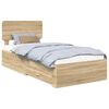 vidaXL Estrutura da Cama com gaveta Carvalho Sonoma 90 x 200 cm