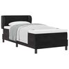 vidaXL Cama Box com colch&atilde;o com cabeceira Preto 100 x 200 cm Veludo