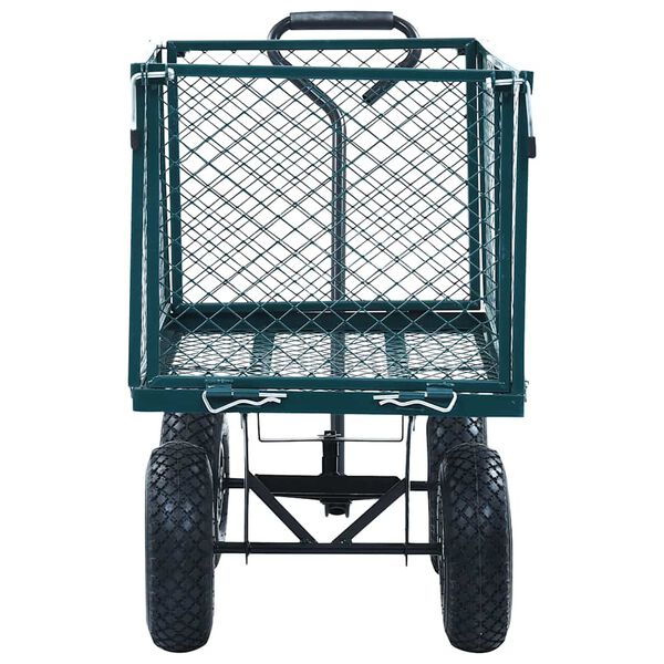 vidaXL Carrinho de m&atilde;o para jardim 350 kg verde