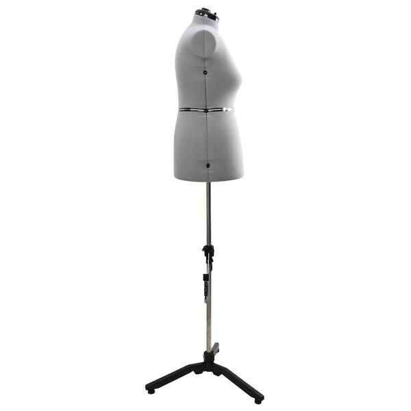 vidaXL Forma de Vestido Ajust&aacute;vel Feminina Cinzeto l Veludo