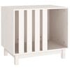 vidaXL Casota para c&atilde;es 70x50x62 cm madeira de pinho maci&ccedil;a branco