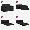 vidaXL Sof&aacute;-Cama 110cm Preto tecido
