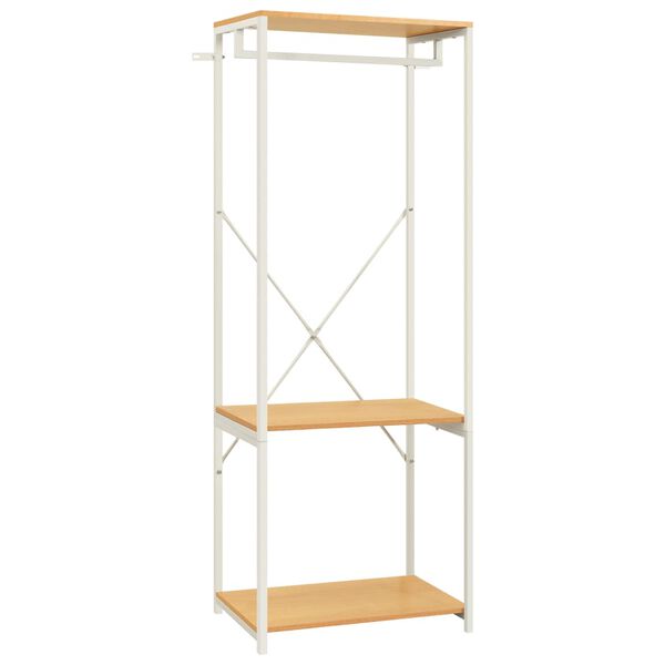 vidaXL Roupeiro 60x40x167 cm metal e contraplacado branco e carvalho