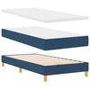 vidaXL Cama Box com colch&atilde;o com cabeceira Azul 90 x 190 cm tecido