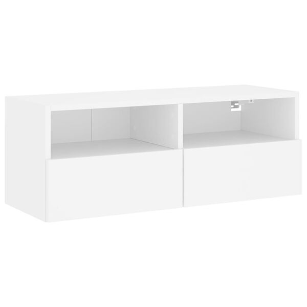 vidaXL Móvel de parede p/ TV 80x30x30 cm derivados de madeira branco