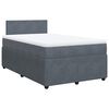 vidaXL Cama boxspring com colch&atilde;o 120x200 cm veludo cinzento-escuro